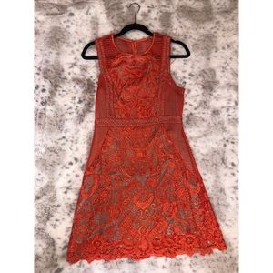 Embroidered lace dress